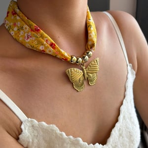 1 Piece Butterfly Stainless Steel Gold Color Pendant Necklace h5 Picture2
