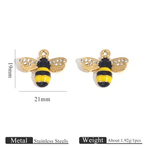 1 Piece DIY DelicateBee Stainless Steel Women's Pendants h5