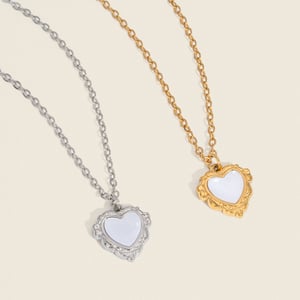 1 Piece Heart Stainless Steel Gold Color Pendant Necklaces h5 Picture3