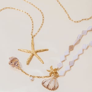1 Piece Designable Series Vacation Shell Stainless Steel Gold Color Women's Pendant Necklaces h5 Picture8