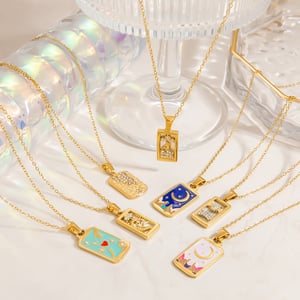 1 Piece Stainless Steel Tarot Pendant Necklace h5 Picture5