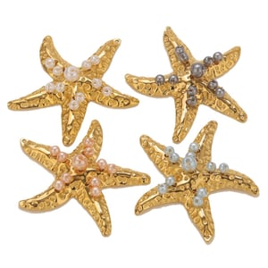 1 Piece DIY Starfish Stainless Steel Women's Pendants h5 Picture5