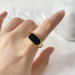 1 Piece Shell Stainless Steel Gold Color Ring h5 Picture3