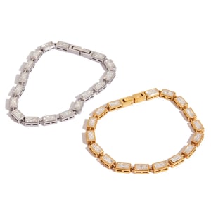 1 Piece Luxurious Series Sexy Geometric Stainless Steel Gold Color Women's Chain Bracelets h5 Picture9