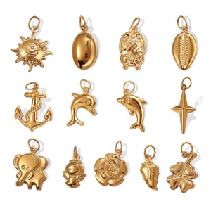 1 Piece Stainless Steel  Gold Color DIY Pendant h5 Picture4