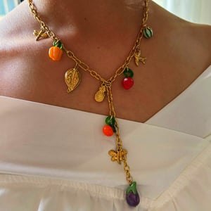1 Piece Cute Fruit Stainless Steel Gold Color Pendant Necklace h5 Picture2