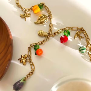 1 Piece Cute Fruit Stainless Steel Gold Color Pendant Necklace h5 Picture3