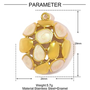 1 Piece Daily Sun Stainless Steel Gold Color Women's Pendants h5 Picture2