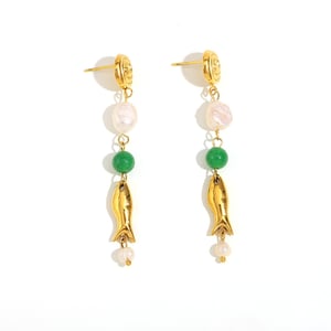 1 paire de boucles d'oreilles pendantes élégantes en acier inoxydable pour femme, série Simple, motif animal h5