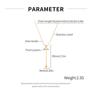 Collana con ciondolo a forma di coda di pesce in acciaio inossidabile color oro, da donna, serie semplice, 1 pezzo h5 Immagine2