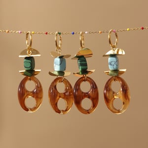 1 Pair Retro Irregular Oval Shape Stainless Steel Gold Color Women's Drop Earrings h5 Picture3