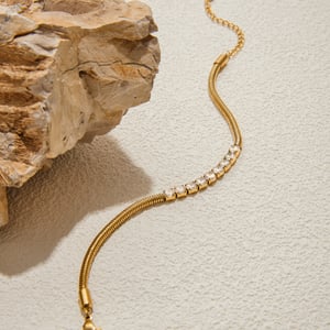 1 Piece Luxurious Star Stainless Steel Gold Color Women's Chain Bracelets h5 Picture4
