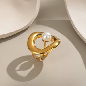 1 Stück Simple Series Casual Turtle Statement-Ringe aus Edelstahl h5 Bild5