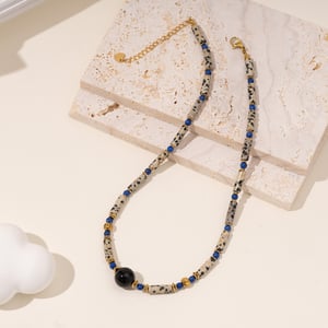 1 Piece Classic Series Black Agate Beads Women's Beaded Necklaces h5 Picture5