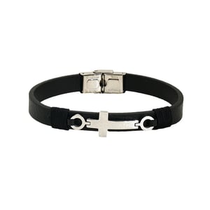 1 Piece Classic Series Retro Cross Stainless Steel Men's Bracelet h5 Picture5