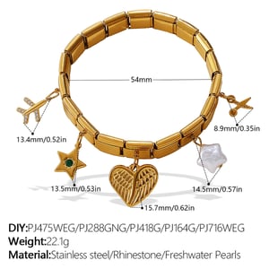1 Stück Edelstahl-Charm-Armband zum Selbermachen. h5