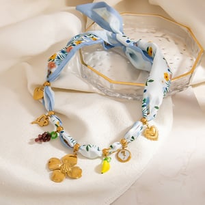 1 Piece Flower Fabric Pendant Necklace h5 Picture3