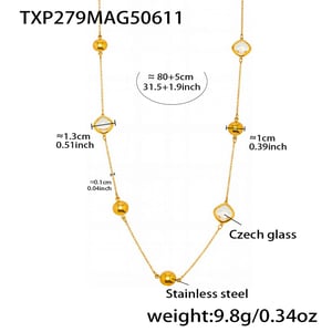 1 Piece Retro Rectangle Stainless Steel Gold Color Women's Pendant Necklaces h5 Picture2