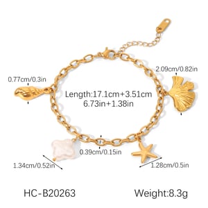 1 Pair Simple  Flower Stainless Steel  Women's Charm Bracelets h5 Picture2