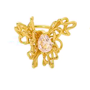 1 Piece Elegant Butterfly Stainless Steel Gold Color Zircon Women's Ear Cuffs h5