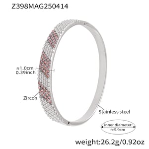 1 Piece Classic Circle Stainless Steel Gold Color Women's Bangles h5