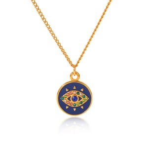 1 collar con colgante de ojo de diablo de acero inoxidable para mujer h5