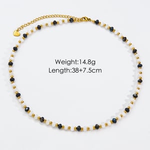 Sweet Elegant Stainless Steel Women‘s Beaded Necklaces h5