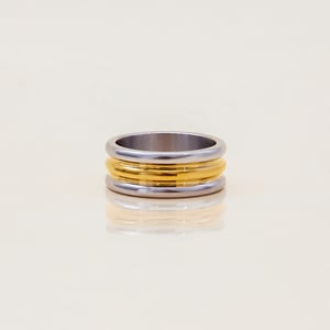 1 Piece Annular Stainless Steel Silver&Gold Color Minimalist Rings h5 Picture5