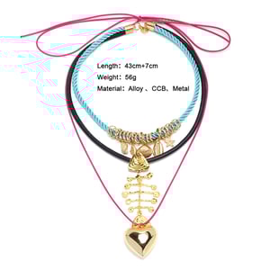 Alloy Fish Necklace Set h5