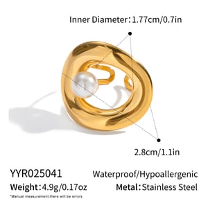 1 Stück Simple Series Casual Turtle Statement-Ringe aus Edelstahl h5