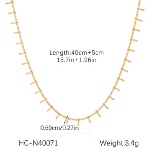 1 Pair Simple Series Daily Cross Stainless Steel   Gold Color  Women's Chain Necklaces h5 Picture2