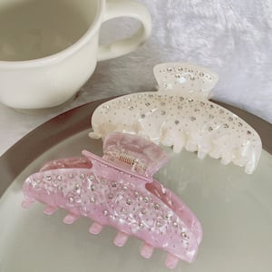 1 Pair Luxurious Series Elegant Solid Color Acetate Women's Hair Claws h5 Picture3