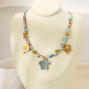 1 Piece Flower Fabric Pendant Necklace h5 Picture4