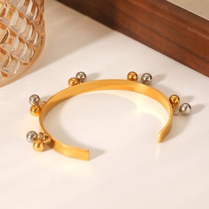 1 Piece Simple Series Daily Mixed Stainless Steel  Women's Bangles h5 Picture4