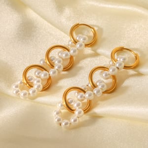 1 Pair Simple Series Daily Circle Stainless Steel  Women's Hoop Earrings h5 Picture7