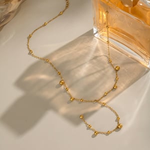 1 Piece Simple Series Daily Circle Stainless Steel  Gold Color  Women's Chain Necklaces h5 Picture5