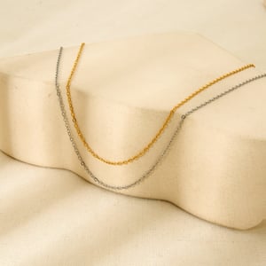 DIY Vielseitige und universelle stapelbare goldfarbene Edelstahlketten h5 Bild3