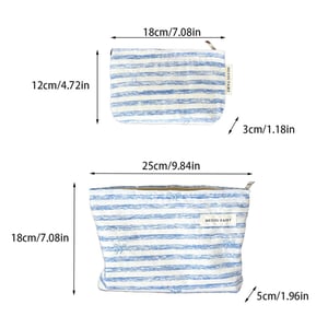 1 Paar Simple Series Casual Strip Polyester Damen Make-up-Taschen h5 Bild5