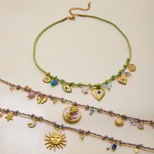 1 Piece Polychrome Flower Stainless Steel Gold Color Women's Pendant Necklaces h5 Picture9