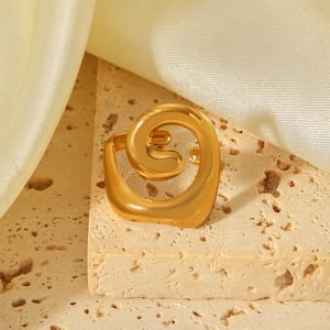 1 Piece Simple  Daily Irregular Shape Stainless Steel  Statement Rings h5 Picture4
