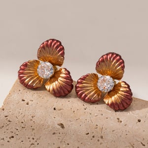 1 Piece Romantic Flower Stainless Steel Statement Ring h5 Picture4