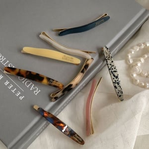 1 Piece Retro Daily Oval Cellulose Acetate Sheet Women's Hair Clips h5 Picture5