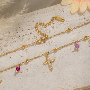 1 stuk luxe elegante kruis roestvrijstalen dameshangerkettingen h5 Afbeelding3