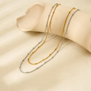 Einfache und stilvolle DIY goldfarbene Edelstahlketten h5 Bild3