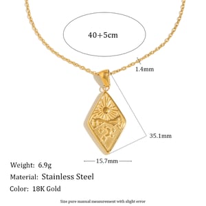 1 Piece Simple Series Daily Sun Stainless Steel Women's Pendant Necklaces h5 Picture2