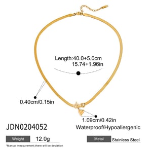 1 Piece Sweet Heart Stainless Steel Gold Color Women's Jewelry Sets h5