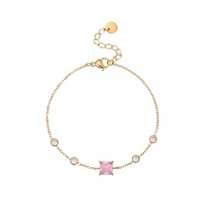 1 Piece Simple Rectangle Stainless Steel  Zircon Women's Chain Bracelets h5 Picture4