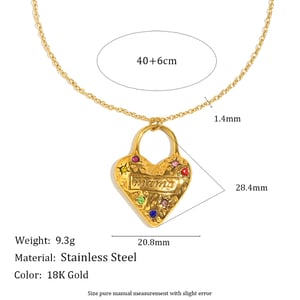 1 Piece Simple Series Classic Heart Stainless Steel Women's Pendant Necklaces h5 Picture2