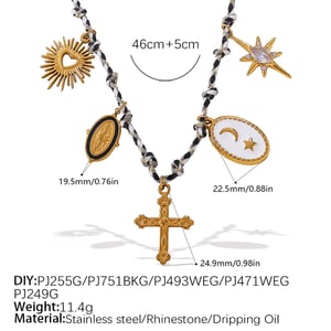 Edelstahl Gold Farbe DIY Anhänger Halskette Set h5 