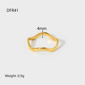 1 Pair Simple  Daily Geometric Stainless Steel Women's Rings h5 